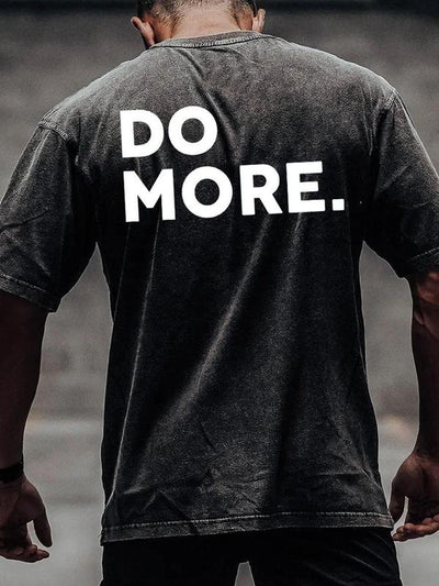 DO MORE Washed Gym Shirt, Moisture-Wicking Athletic Top for Men, Gym Clothes