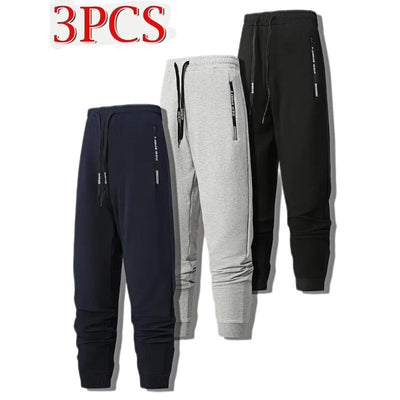 Men'S Multi-Pack Active Athletic Jogger Sweatpants with Zipper Pocket and Drawstring for Workouts